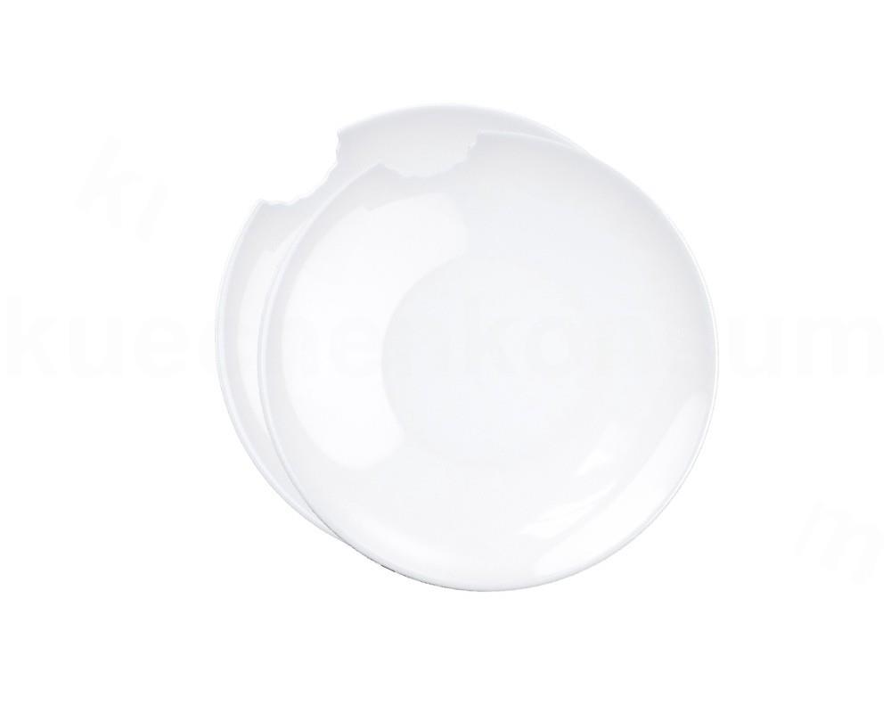 TV Tasse Suppenteller 76 kleiner Teller mit Biss rund 2er Set 18 cm