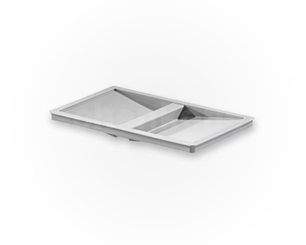 Hailo Inneneimer 1076129 mit Deckel hellgrau 350x226x350 mm 2 Henkel