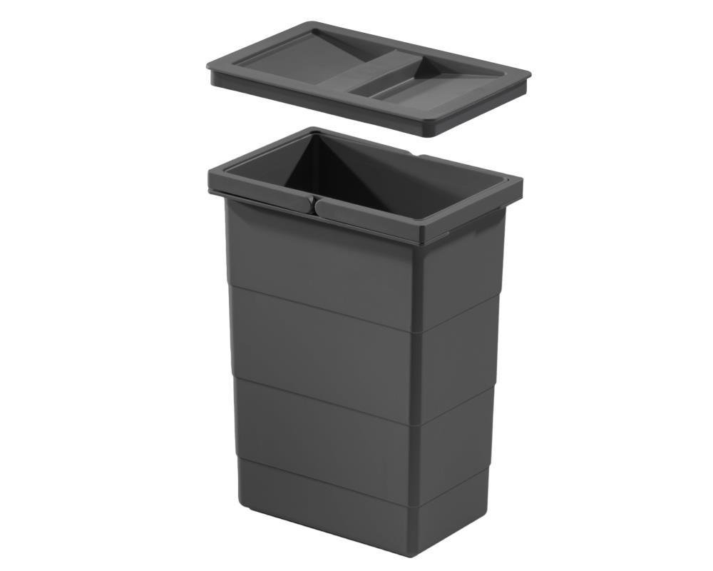 Hailo 1129905 ReadyBin 8,5 L dunkelgrau 226x156x295 mm mit Wandhalter