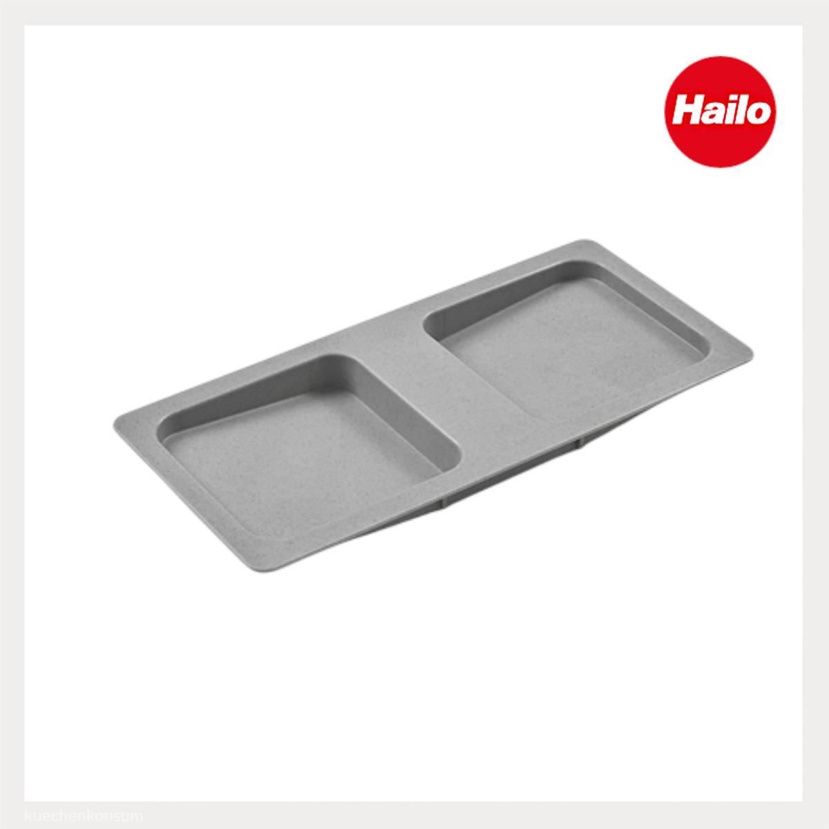 Hailo Inneneimer 1009319 grau 12 Liter 316 x 154 x 287 mm mit Deckel