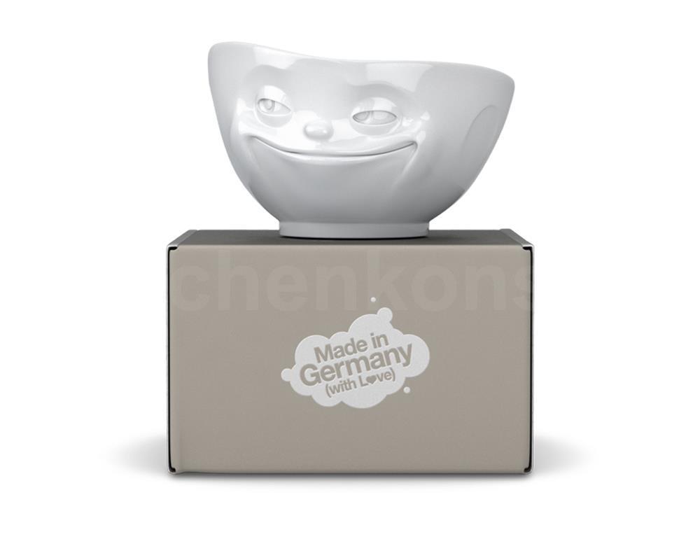 Tasse Schale 01 grinsend und 02 schmollend 500 ml weiß