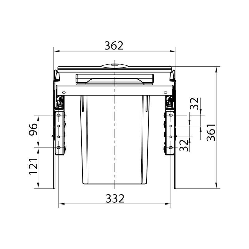 Vauth Sagel Abfallsammler 720740 Envi Space 2x 10 Liter Lavagrau
