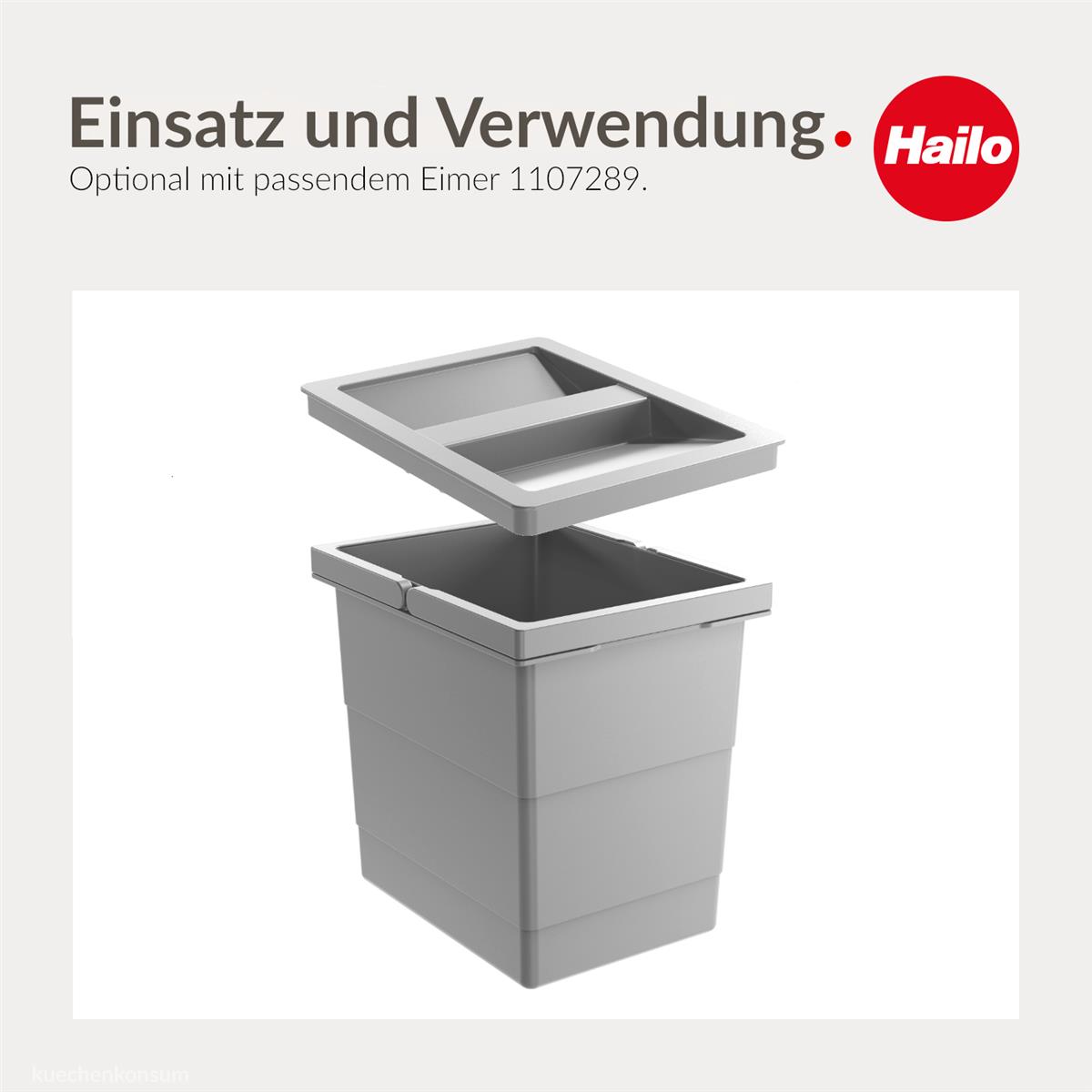 Hailo Deckel 1107279 für 6,5 Liter Inneneimer hellgrau