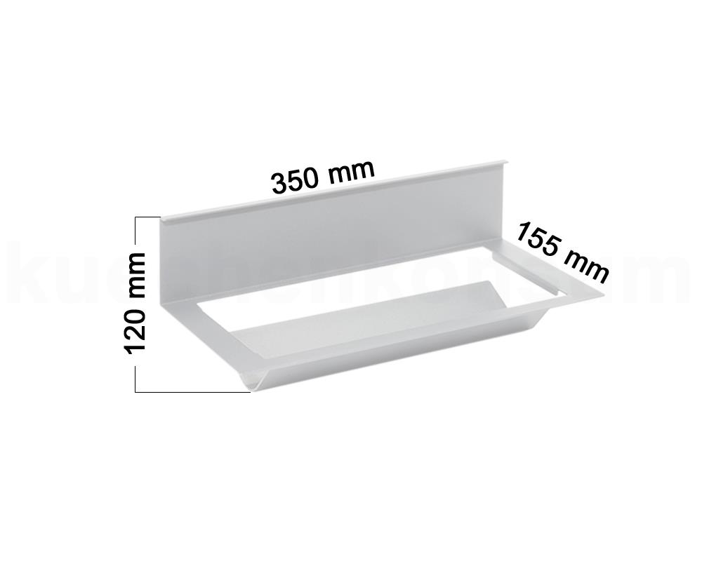 Linero MosaiQ Papierrollenhalter titangrau 350 x 155 x 120 mm