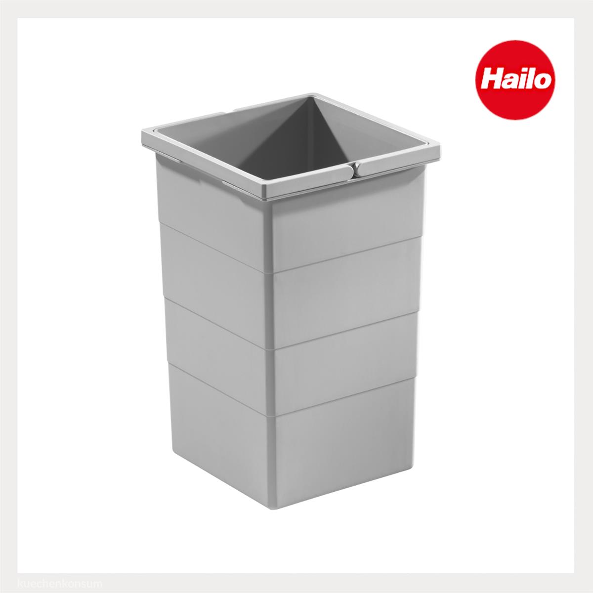 Hailo Inneneimer 1076099 hellgrau 15 Liter 226 x 233 x 350 mm 2 Henkel