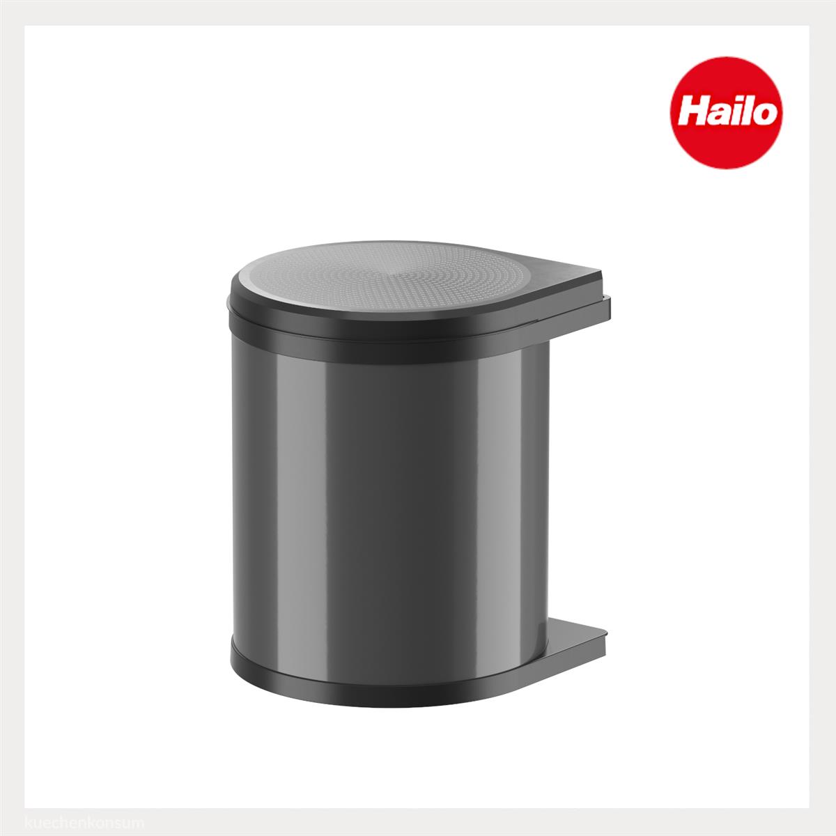 Hailo Abfallsammler 3515071 schwenkbar Mono 15 Liter Dunkelgrau
