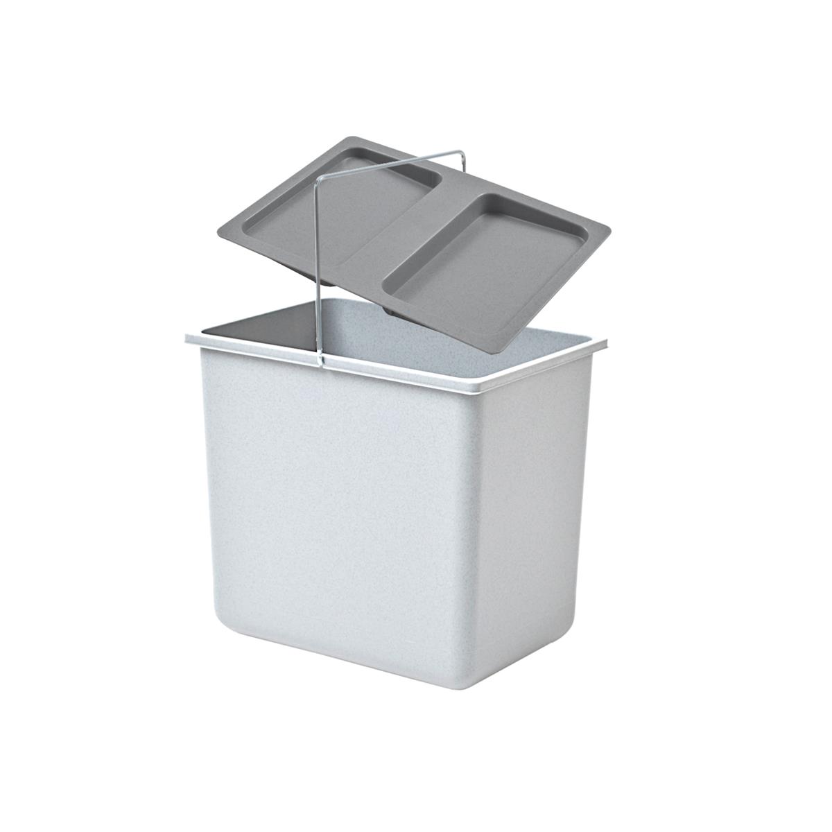 Hailo Inneneimer 1086249 hellgrau 18 L 316 x 226 x 286 mm mit Deckel