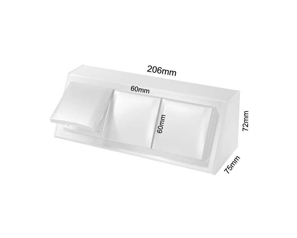 Thebo Aufbausteckdose 1792326 Edelstahl 3fach ST3900 B ST/3 mit Deckel