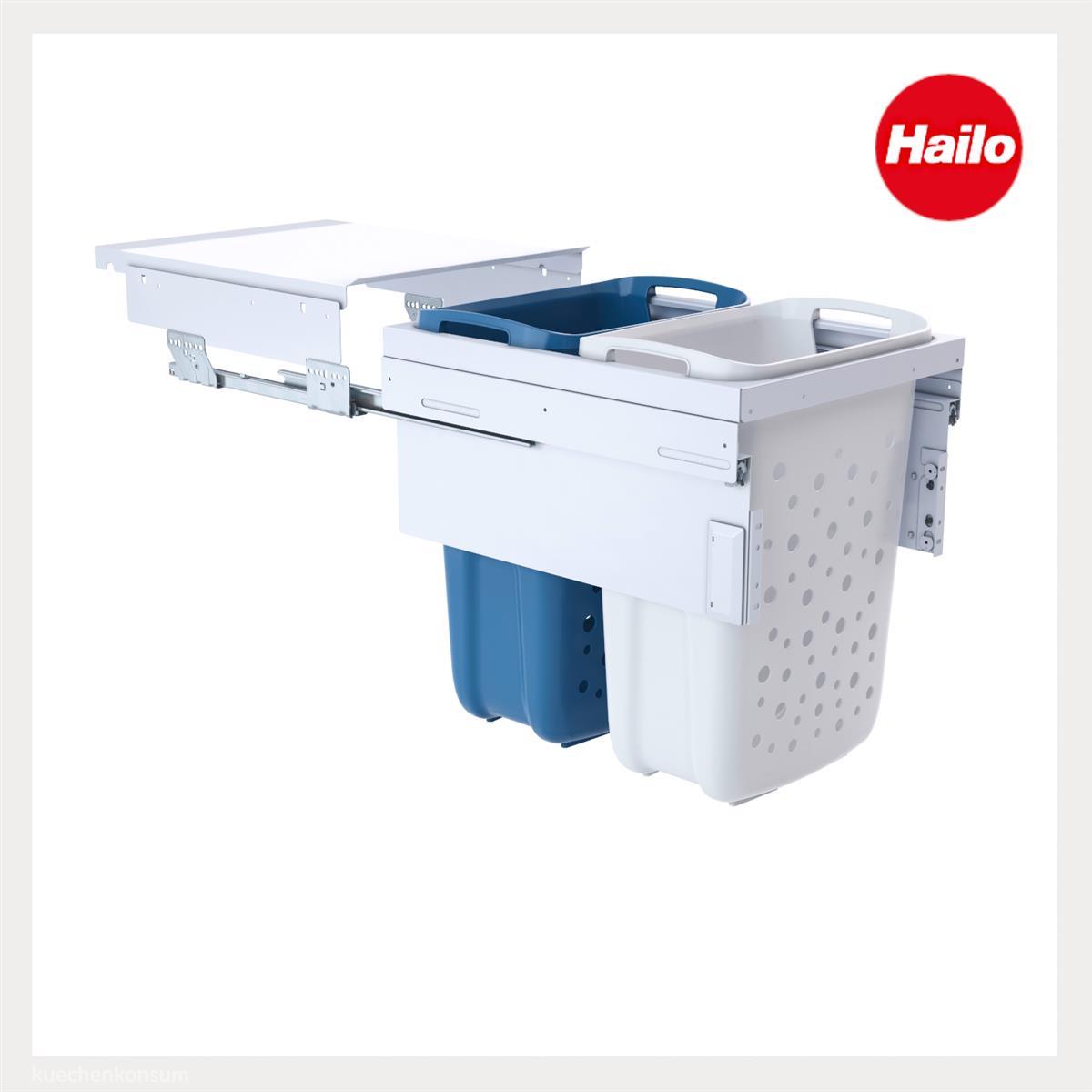 Hailo Wäschesammler 3270461 Laundry Carrier 45 Einbau Wäschekorb 66 Liter Blau