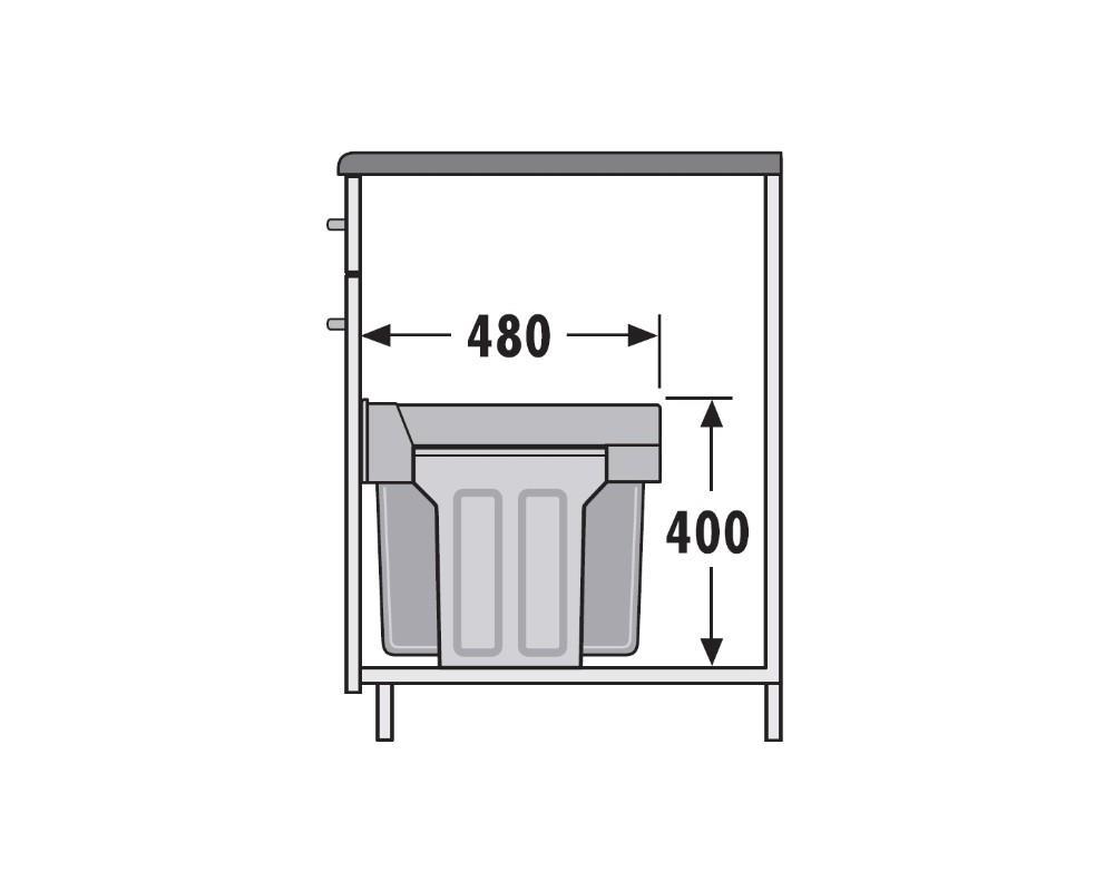Hailo Abfallsammler 3666831 plus TZ Swing Terzett 3x10 Liter