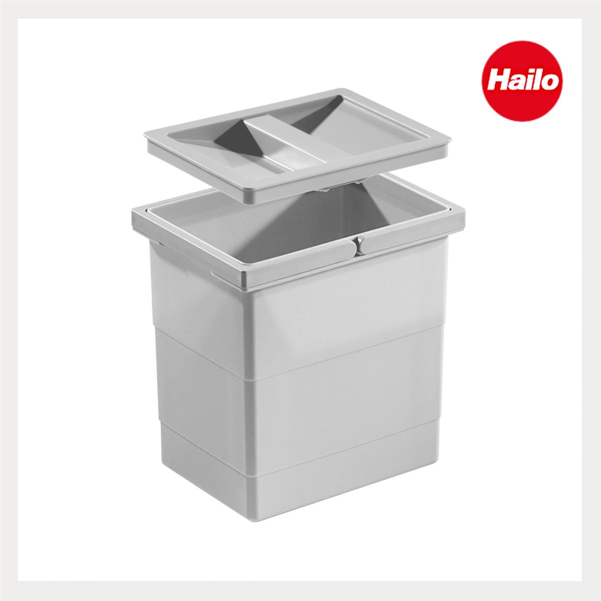 Hailo Inneneimer 1107289 mit Deckel 6,5 L 226x174x200 mm 2 Henkel