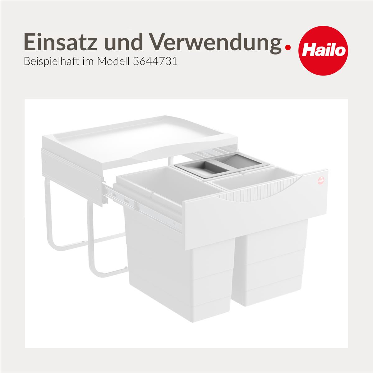 Hailo Deckel 1068589 für 7, 8.5 und 10 Liter Inneneimer hellgrau