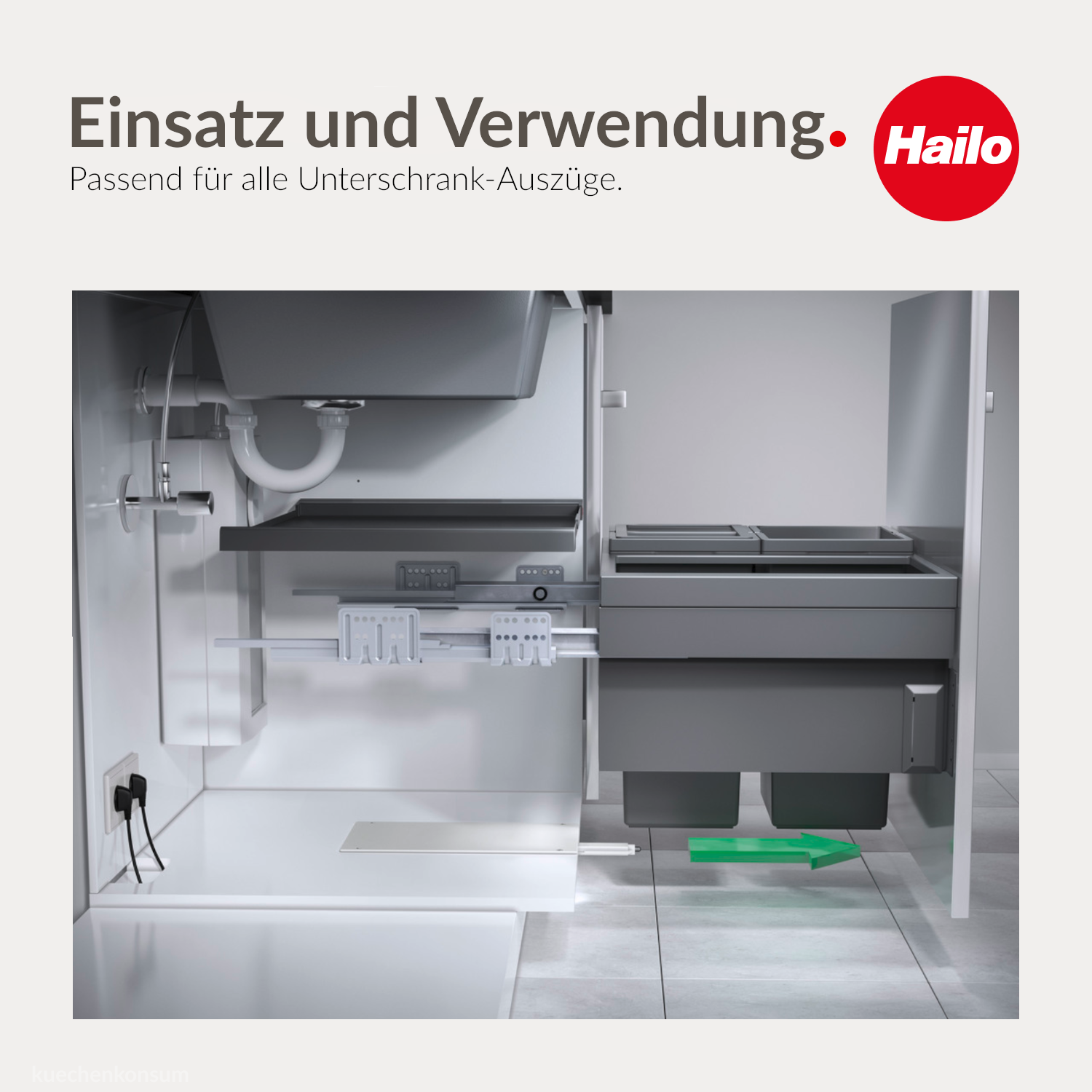 Hailo Öffnungssystem 3697301 Libero 3.0 (HFO) Free Opener für Auszüge