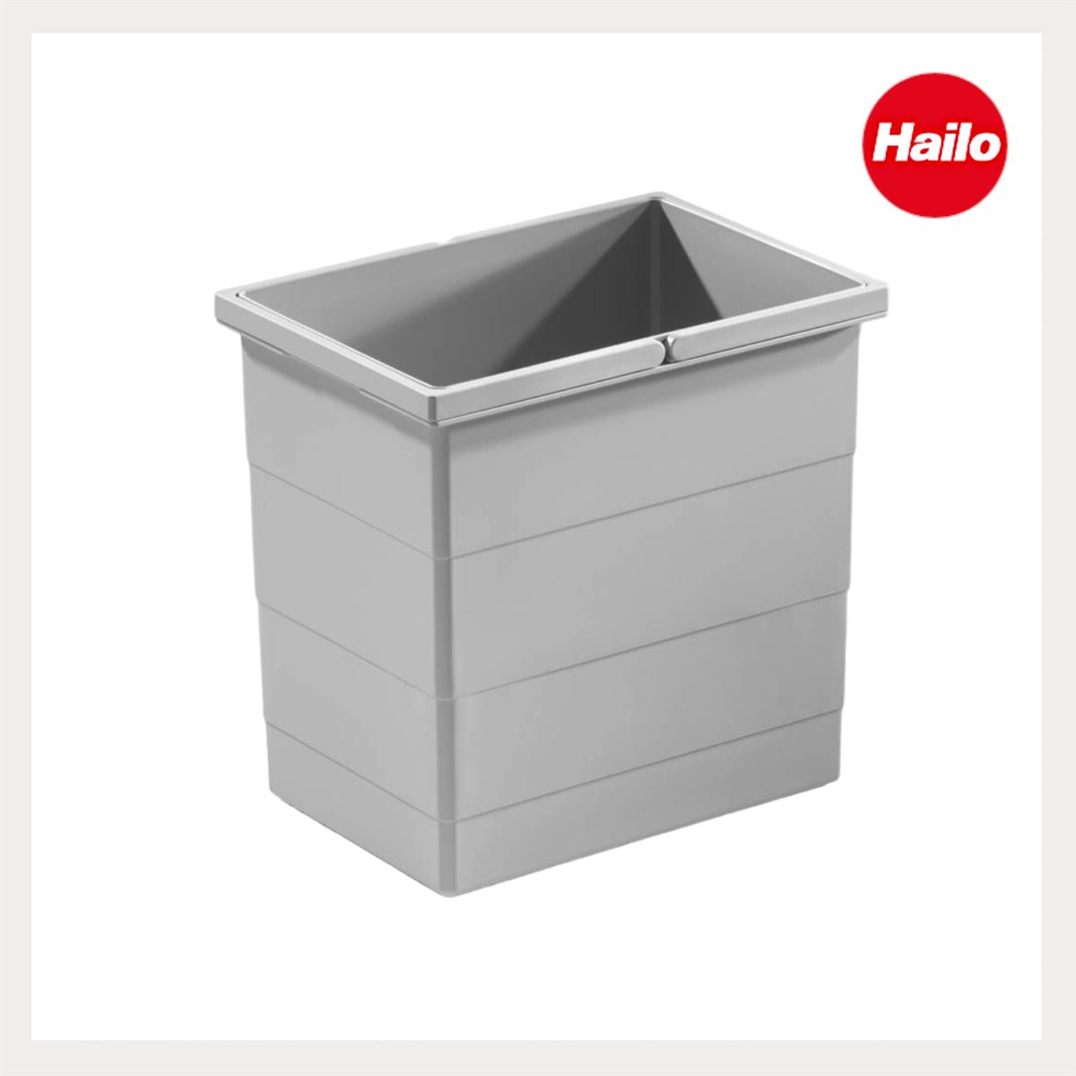Hailo Inneneimer 1093479 hellgrau 18 Liter 320 x 226 x 295 mm 2 Henkel