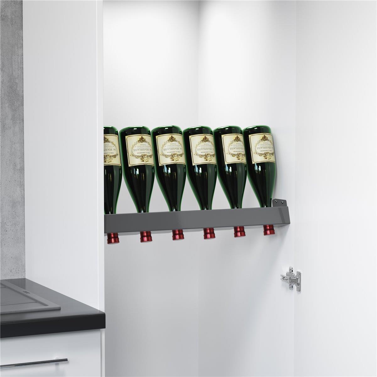 Hailo Flaschenhalter 3273631 für 6 Weinflaschen im 60er Schrank