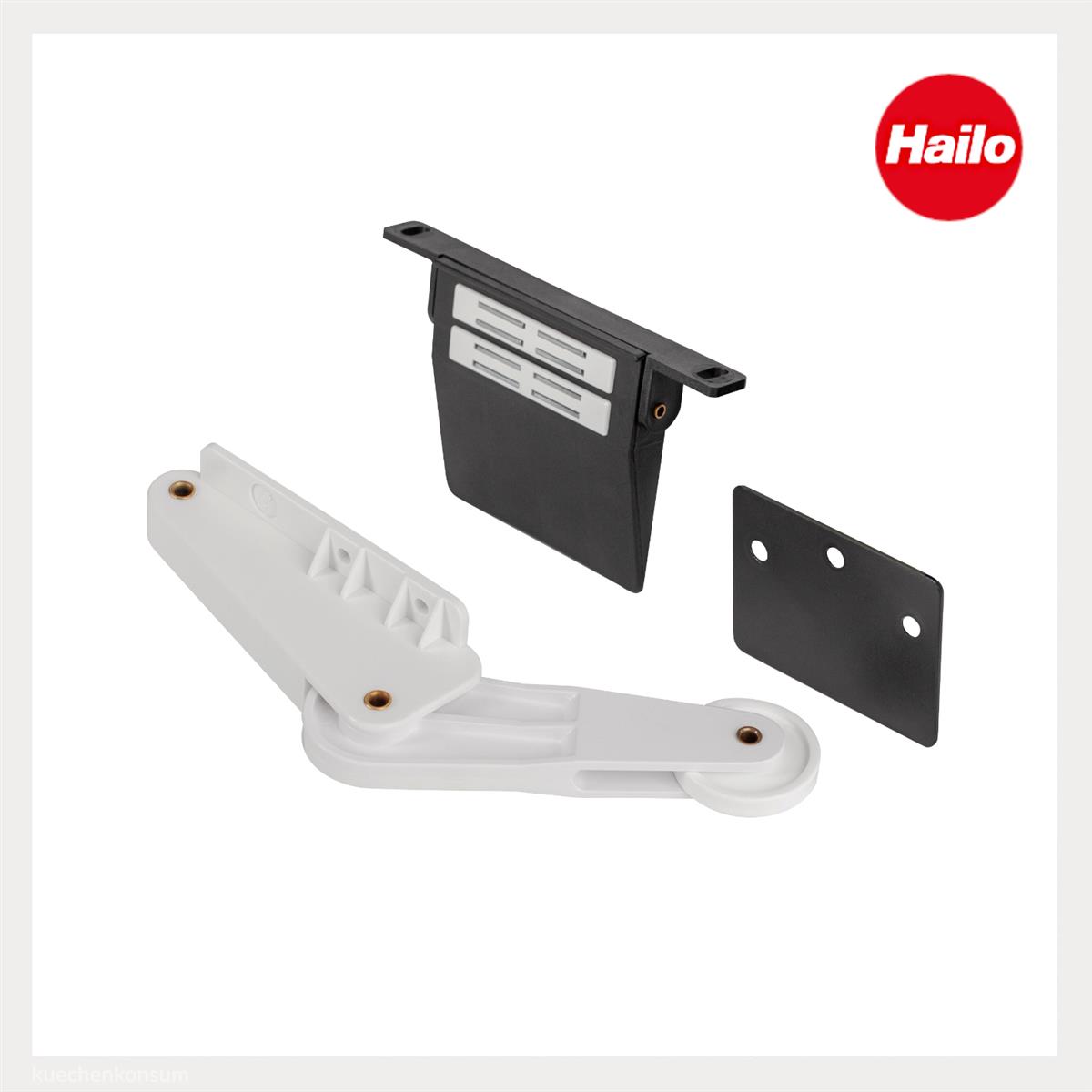 Hailo Türöffner 3692021 Kick and go Fußpedal mit Türschnapper für Drehtür