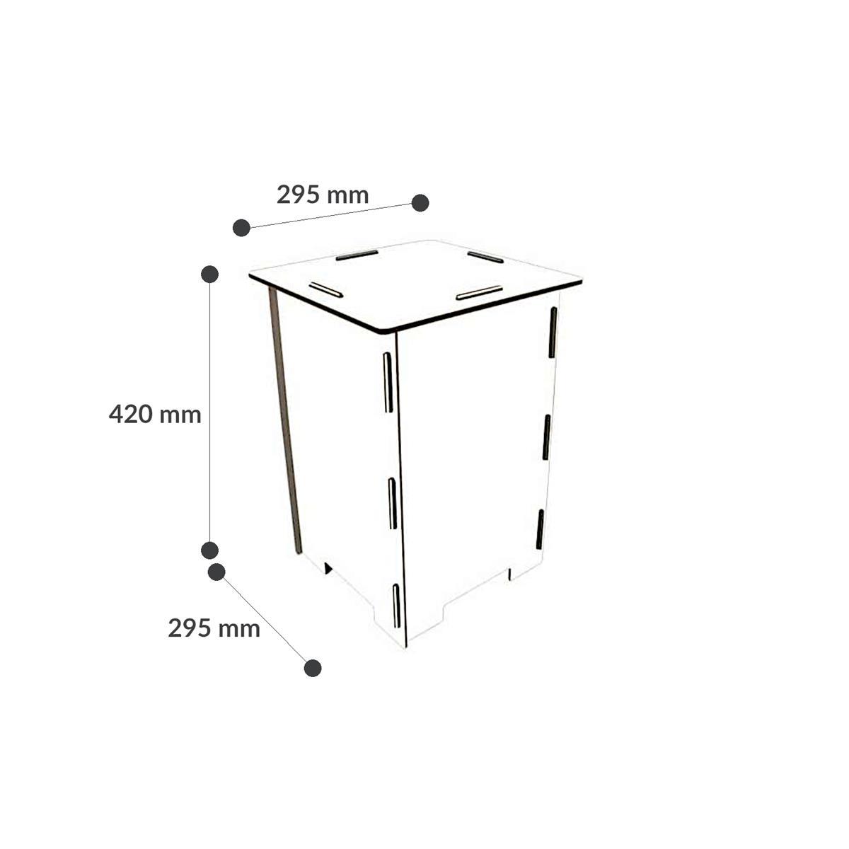 Werkhaus Photohocker SH8183 antike Bücher 295 x 295 x 420 mm