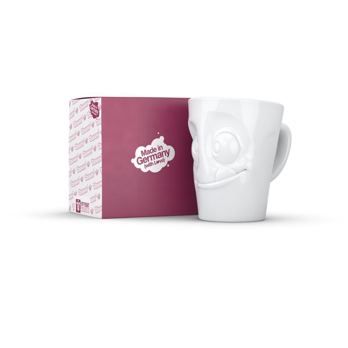 TV Tasse Kaffeebecher 86 Henkelbecher Lecker weiß