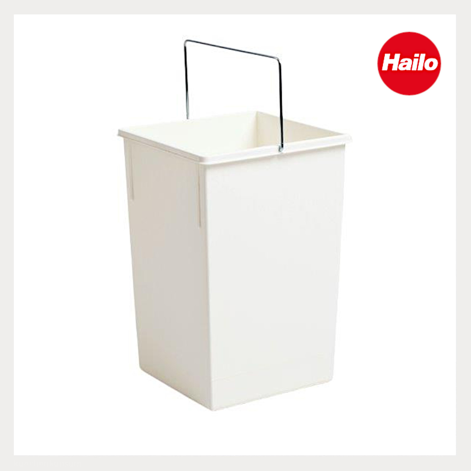 Hailo Inneneimer 1045119 weiß 15 Liter 230 x 220 x 350 mm mit Henkel