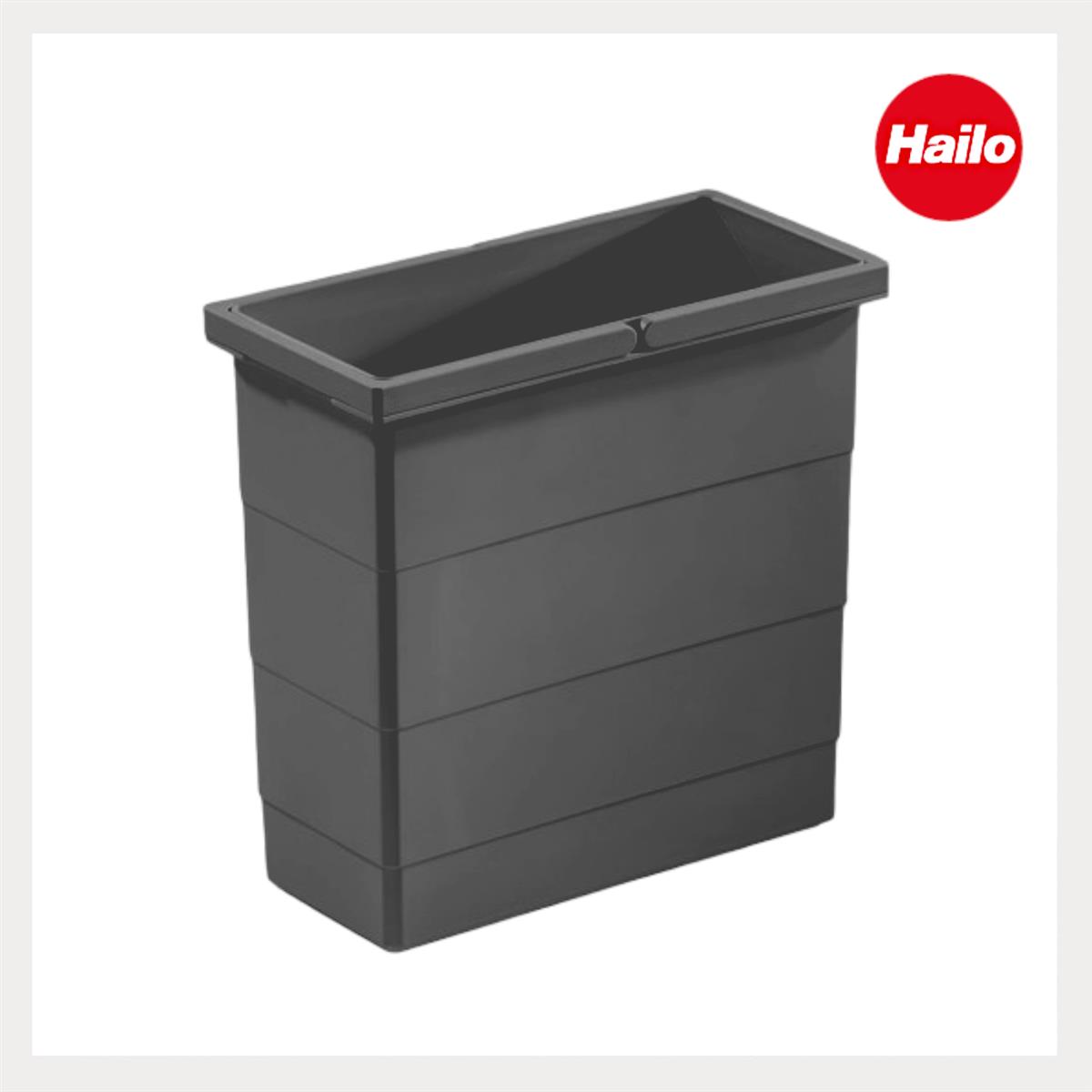 Hailo Inneneimer 1138989 dunkelgrau 12 L 320 x 156 x 295 mm 2 Henkel