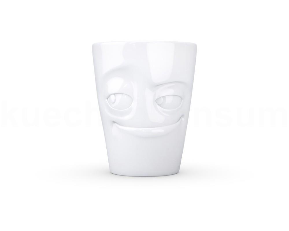 TV Tasse Kaffeebecher 82.01 Henkelbecher Verschmitzt weiß