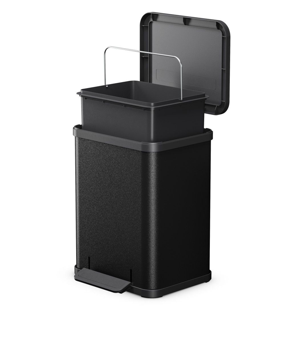 HAILO Standmülleimer 6192600 Öko uno Plus M 17 L Schwarz matt