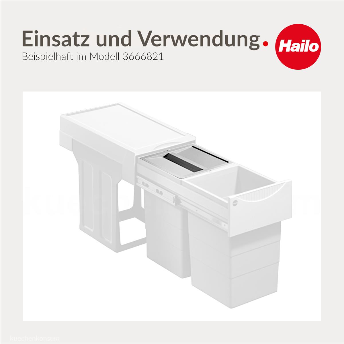 Hailo Deckel 1107269 für 15 Liter Inneneimer hellgrau
