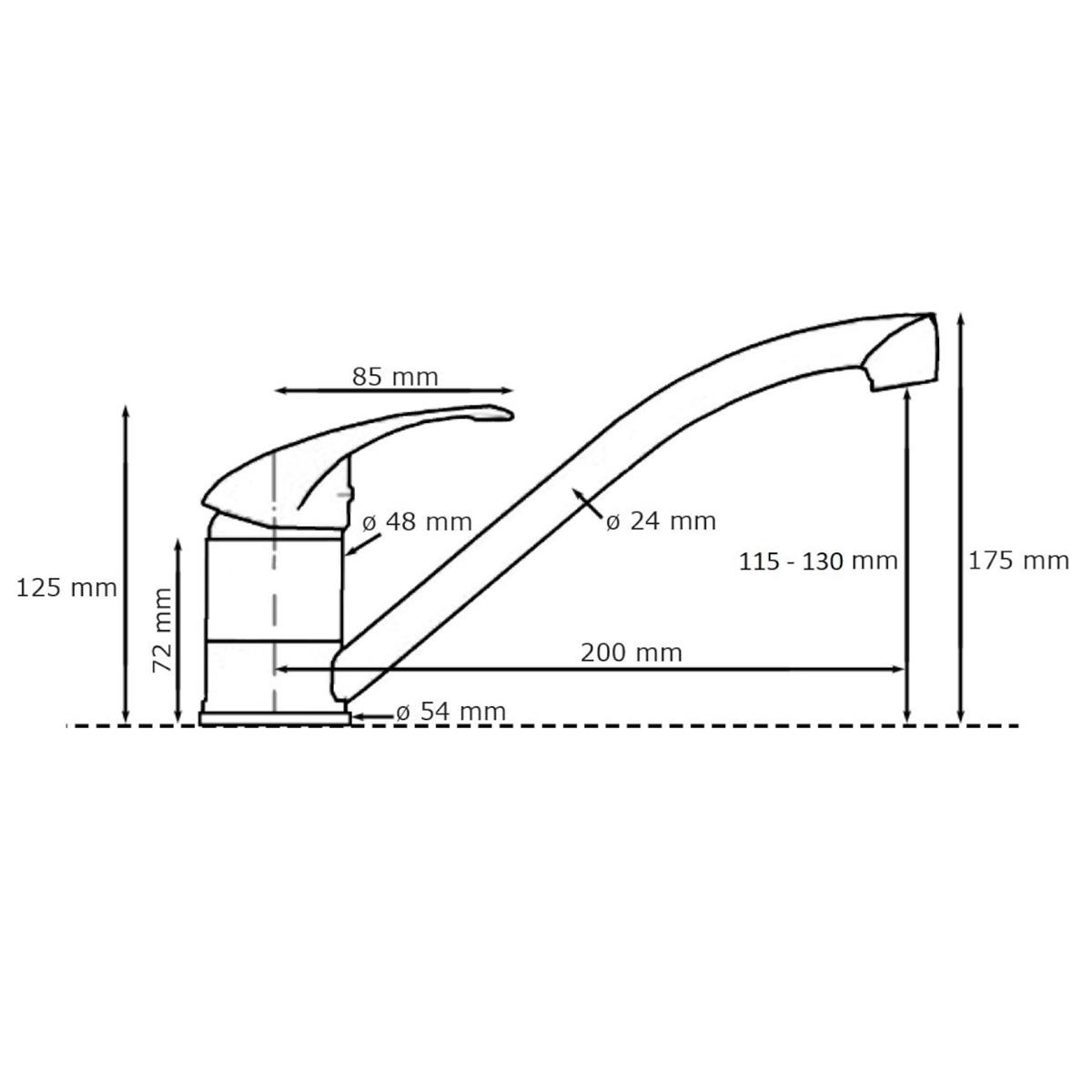 VAF Armatur Spültisch 9205 EHM Chrom