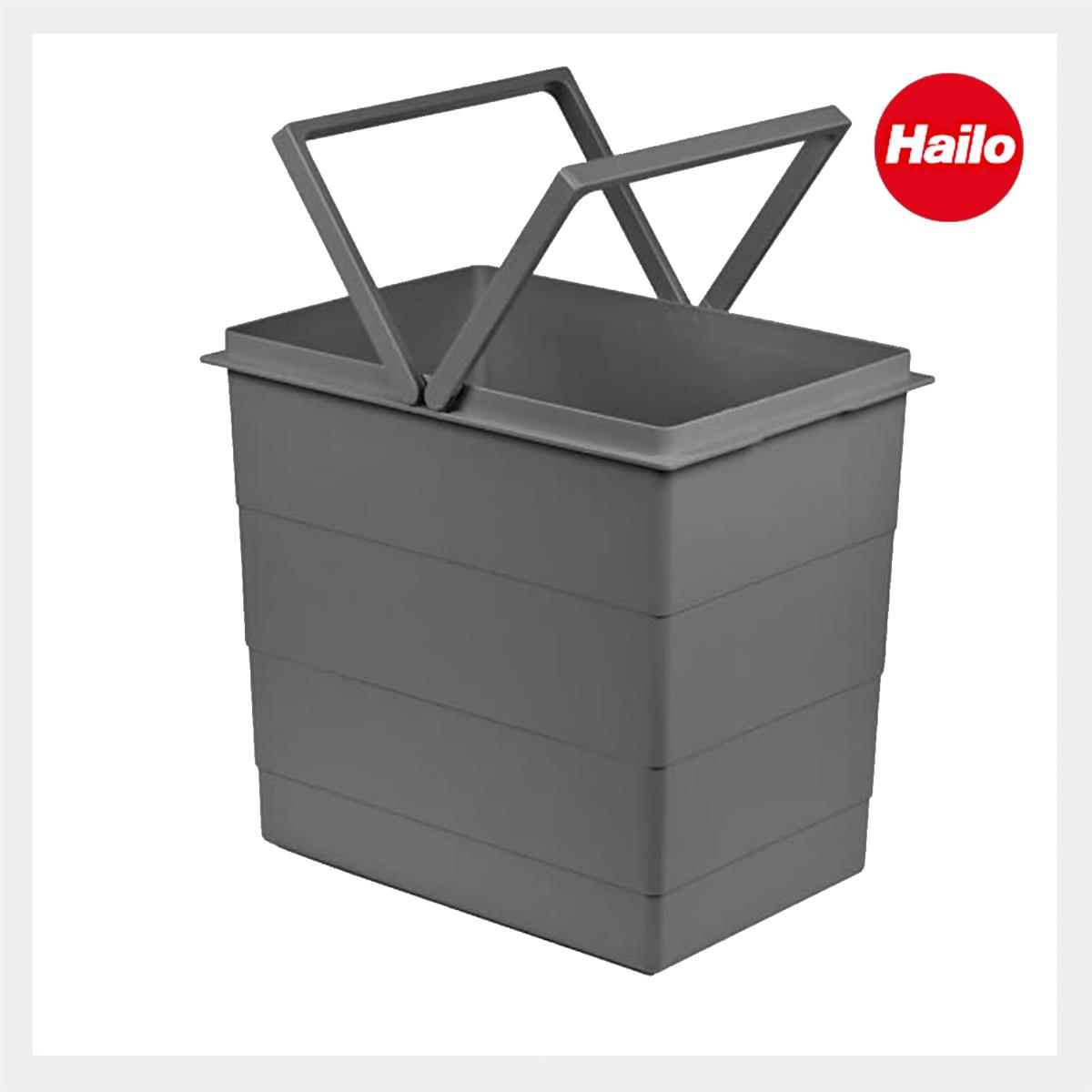 Hailo Inneneimer 1129959 dunkelgrau 18 L 320 x 226 x 295 mm 2 Henkel