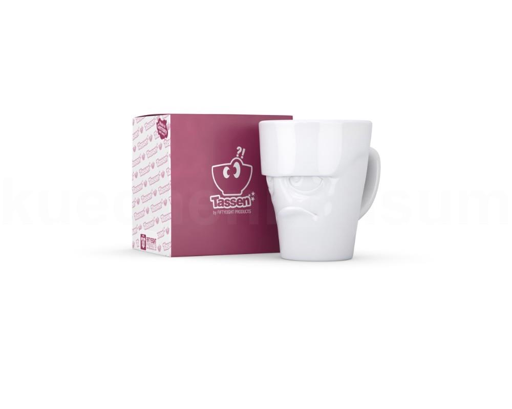 TV Tasse Kaffeebecher 81.01 Henkelbecher Grummelig weiß