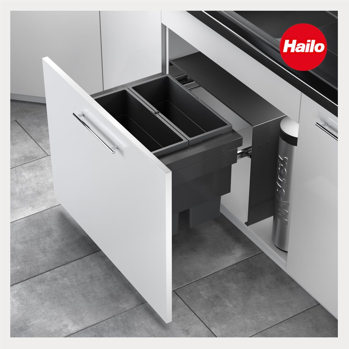 Hailo Abfallsammler 3608751 Cargo Aqua 28 + 18 Liter