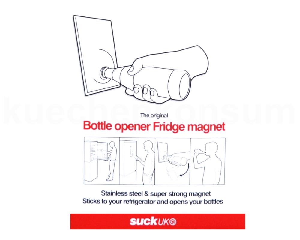 Flaschenöffner Kühlschrankmagnet Rot Suck UK Bottle Opener