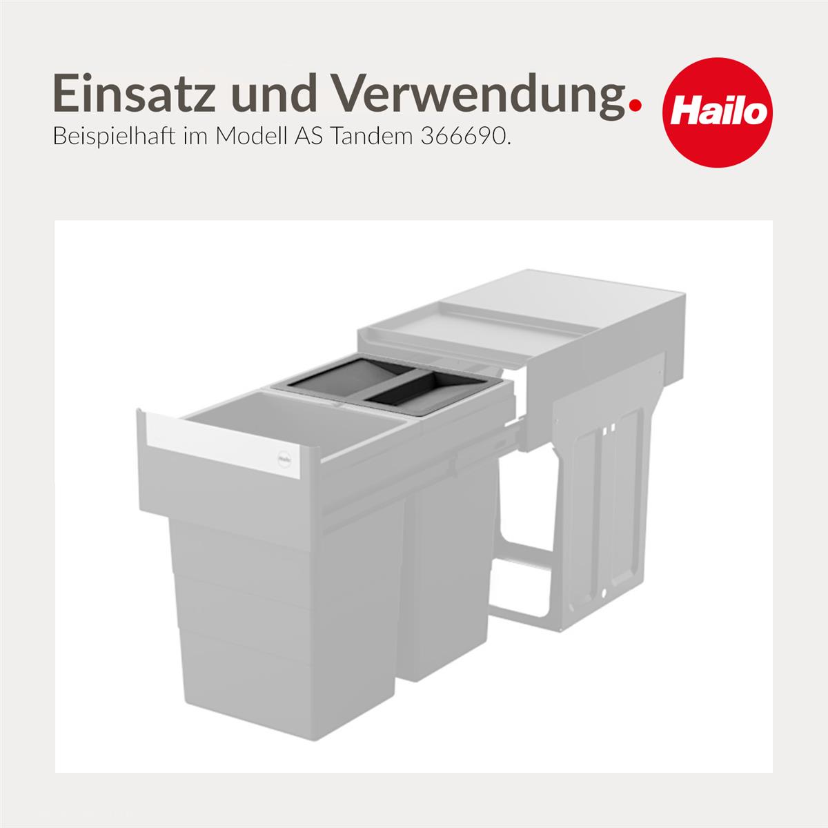 Hailo Deckel 1220069 für 13 Liter Inneneimer dunkelgrau