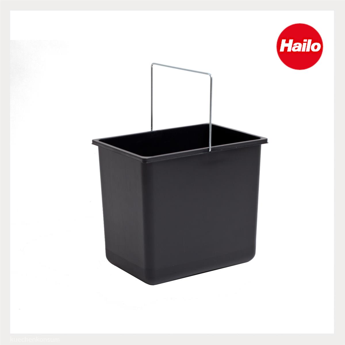 Hailo Inneneimer 1086239 schwarz 18 L 316 x 226 x 286 mm mit Henkel