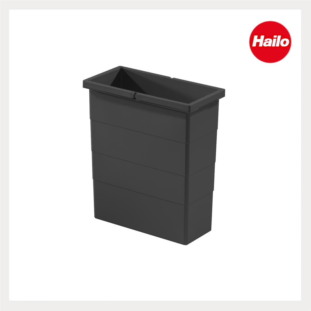 Hailo Inneneimer 1129929 dunkelgrau 14 Liter 320 x 156 x 350 mm 2 Henkel