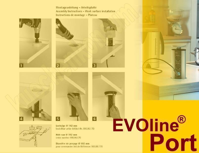 Schulte EVOline PowerPort 3 VDE + Data 2fach mit Dichtungsgummi