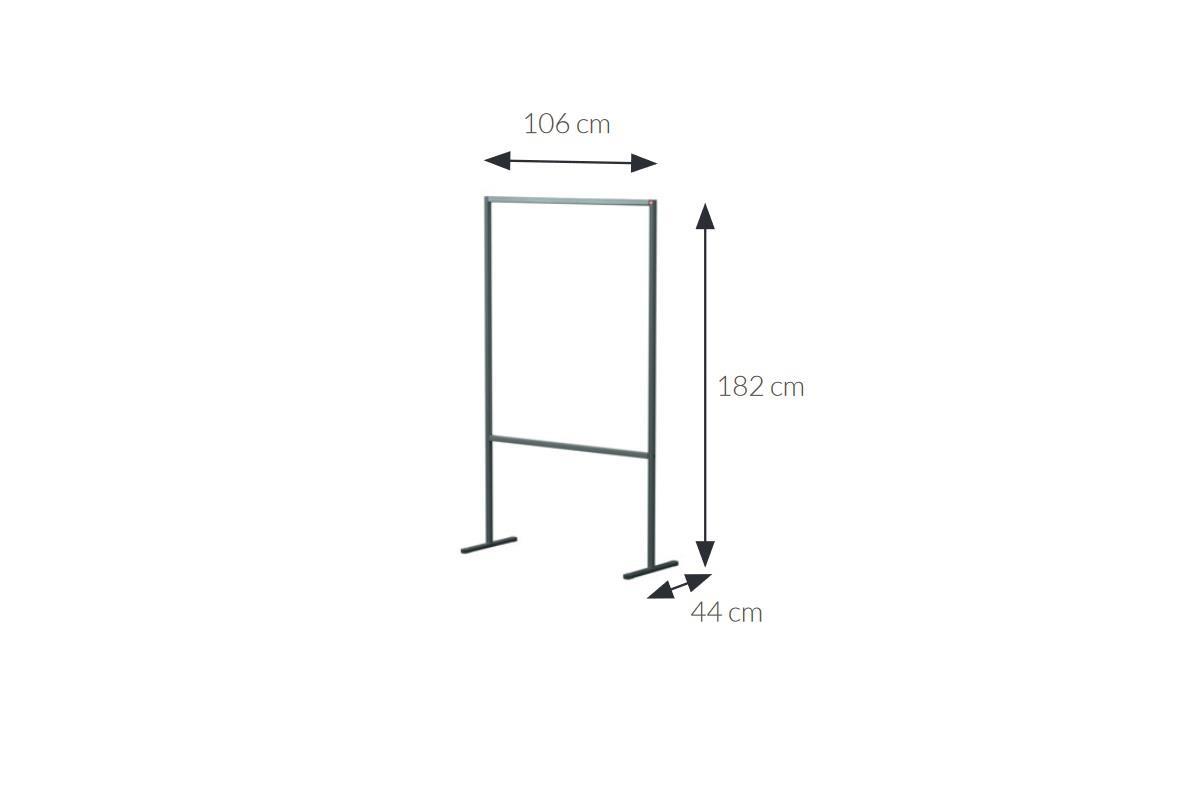 Hailo Schutzwand 3090111 dunkelgrau Care Wall CW4S 106 x 182 x 3,5 cm