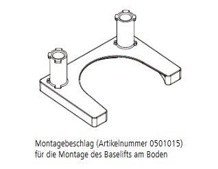 Linak Baselift Montagebeschlag 0501015 zur Bodenbefestigung