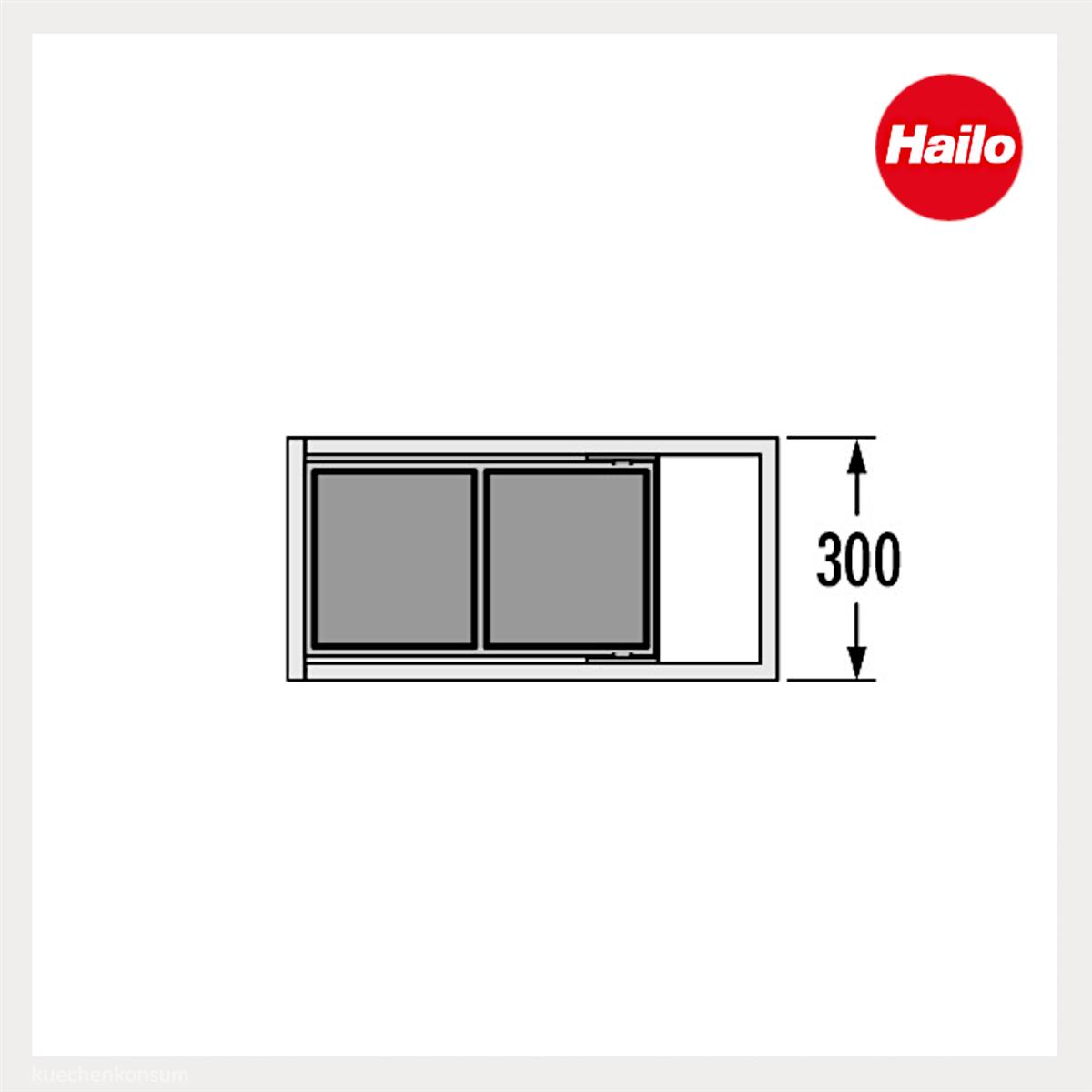 Hailo Abfallsammler 3663101 TA Inset Tandem 2x 15 Liter