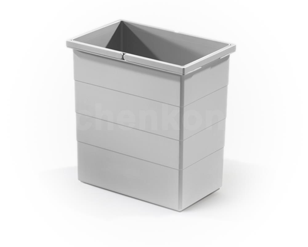 Hailo Inneneimer 1076129 mit Deckel hellgrau 350x226x350 mm 2 Henkel