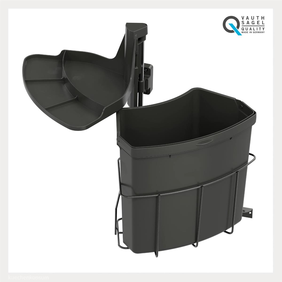 Abfallcenter Nr. 720684 Schwenkeimer Junior 18 Liter anthrazit
