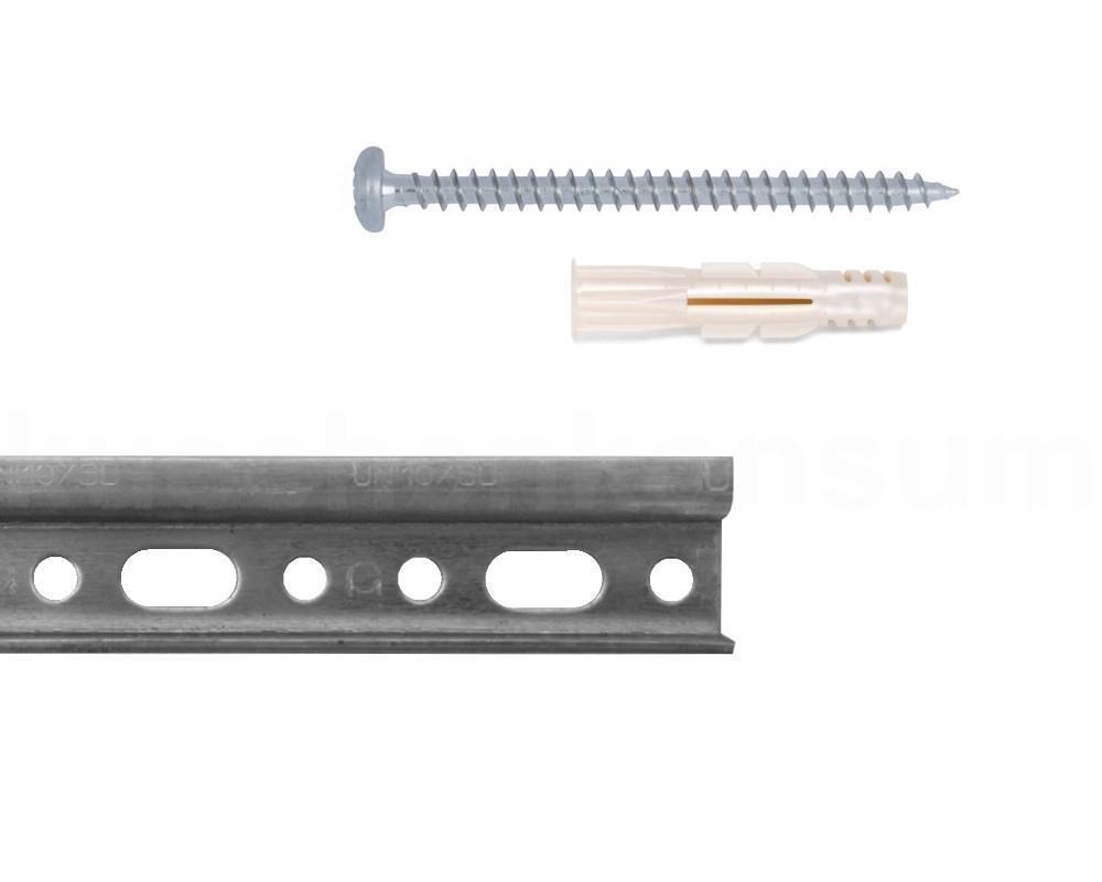 Aufhängeschiene 8er Pack für Küchen-Hängeschränke 12 cm verzinkt