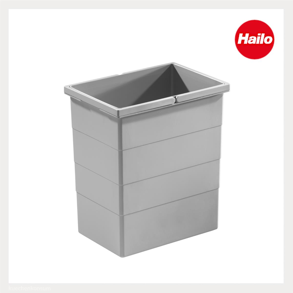 Hailo Inneneimer 1076119 hellgrau 20 Liter 320 x 226 x 350 mm 2 Henkel