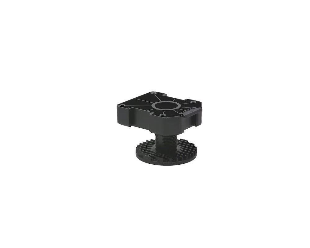 Möbelfuß 60 mm höhenverstellbar 55-80 mm Kunststoff schwarz