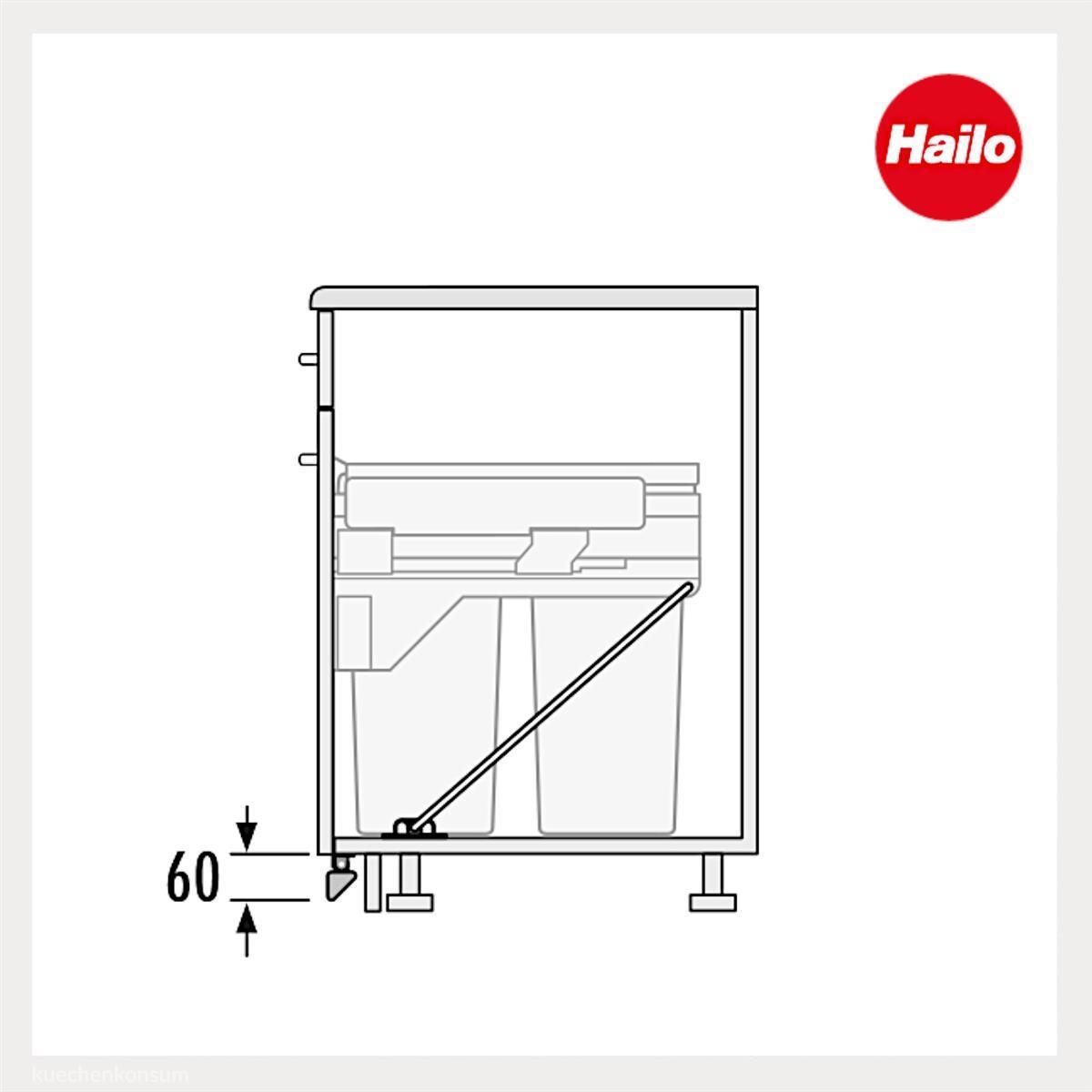 Hailo Fußpedal 3691401 Türöffner Kick and go Fußhebel für Cargo-Basic