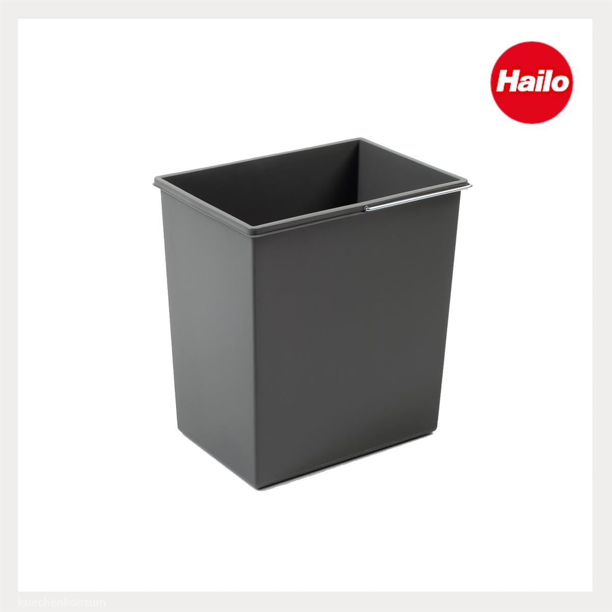 Hailo Inneneimer 1220969 grau 20 L 316 x 226 x 350 mm mit Henkel