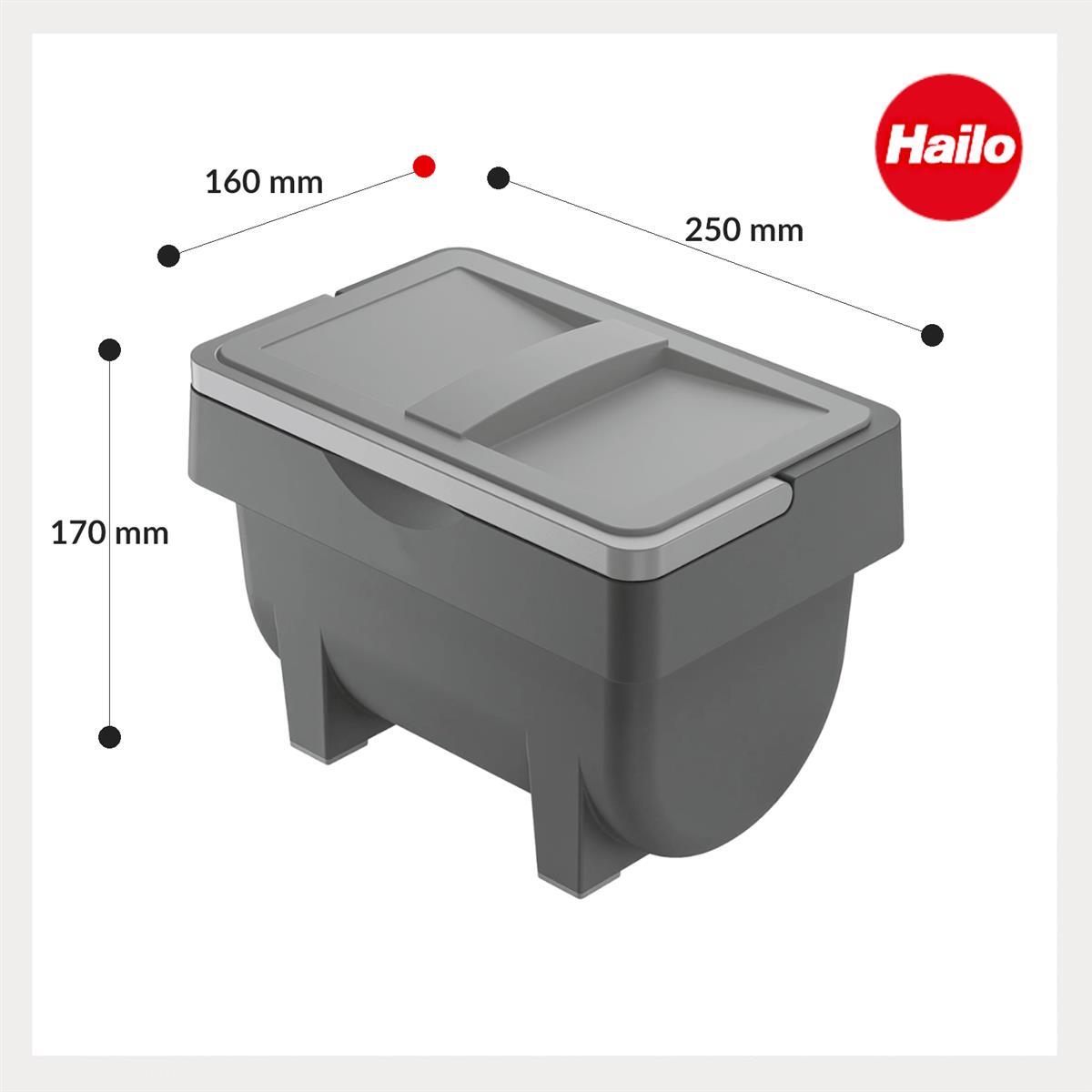Hailo Universaldepot 3204101 Kitty Paar je 4 Liter mit Henkel grau