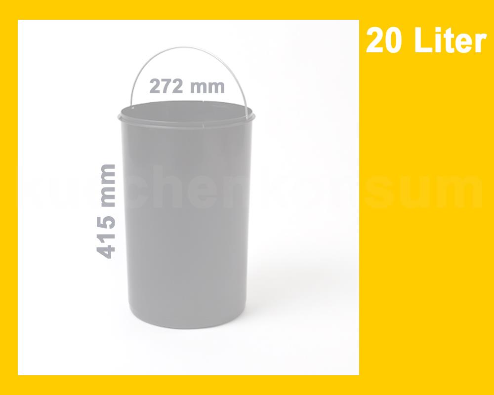 Hailo Inneneimer 1030459 rund mit Henkel schwarz 20 Liter 272 x 415 mm
