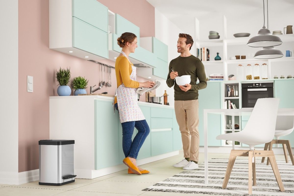 HAILO Standmülleimer 6222600 Öko duo Plus M 2 x 9 L Schwarz matt