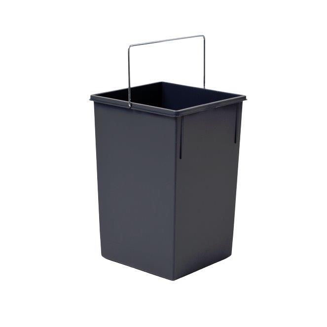 Hailo Inneneimer 1220189 basaltgrau 15 Liter 230 x 220 x 350 mm mit Henkel